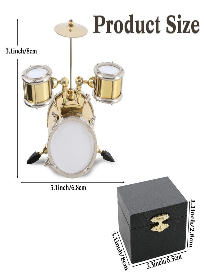 EASTROCK Mini Drum Model - Mini Musical Instrument Drum Ornament Drummer Gift Musical Gift Dollhouse Home Decoration - Image 2